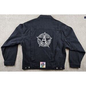Vintage 1995 Official All Star Cafe Orlando Sz XL Black Denim Jean Jacket